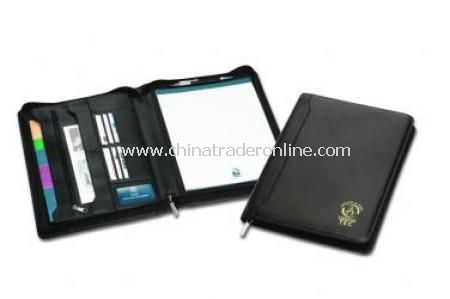 A4 Zipround Folder (black) from China