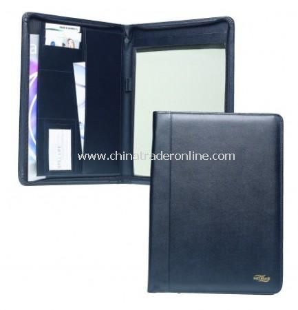 Fine Cell Leather Executive Zip Around A4 Conference Folder