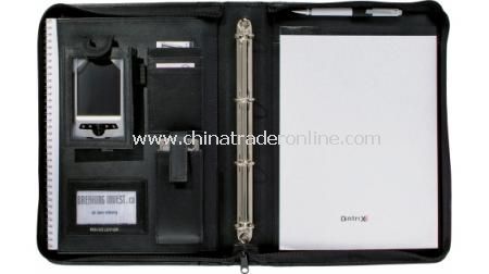 Leather Zipper Portfolio Deluxe