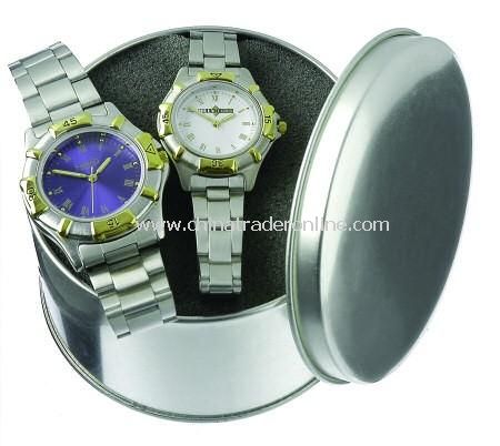 Corsa Ladies or Gents All Metal Bitone Watch from China