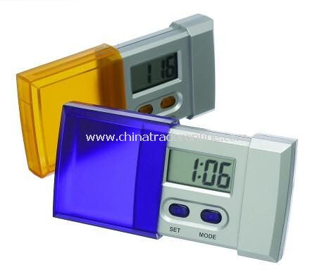 Compact Slide Action Digital Travel Alarm Clock from China