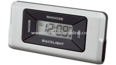 MARKSMAN YPSILON TRAVEL ALARM CLOCK 4 Digit LCD display. With Month, date, hour, minute, se