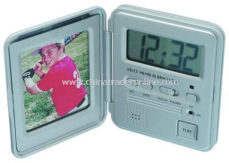 Silver Desk Digital Alarm Clock from China