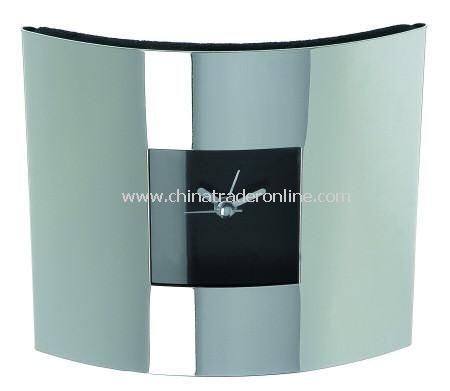 Silver Plated Curved and Lacquered Clock