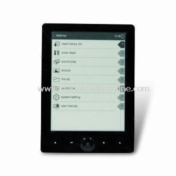 E-book Reader with 6.0-inch PVI Display and 800 x 600 Pixels Resolution from China