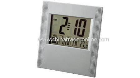 DESK ALARM CLOCK  Alarm clock with month, date , year, temperature in C/F. from China