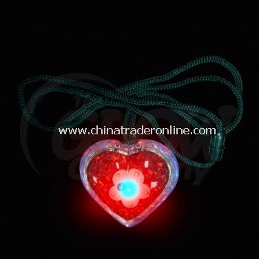 Flashing glitter Heart necklace from China