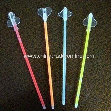 Glow Swizzle Sticks, Made of PE, ASTM-, CE- and EN71-approved from China