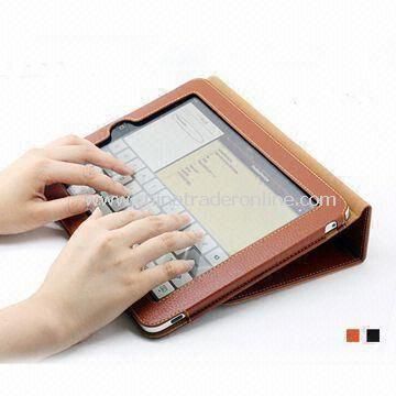 Leather case for iPad with desk stand function, PU material, various colors from China