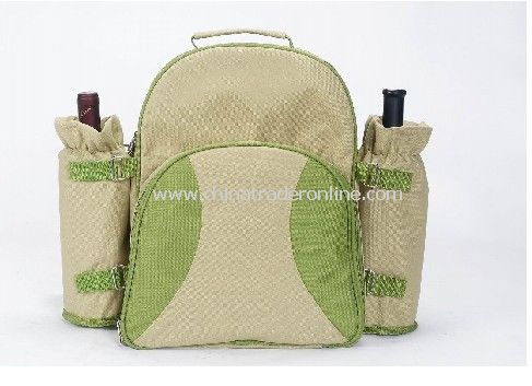 Picnic Backpack for 2 Person with 2 Wine Bag from China