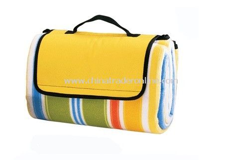 Stripe Fleece Polyester Picnic Rug