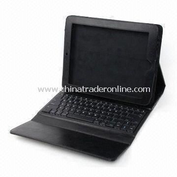 Wireless Bluetooth Keyboard with Black Leather Case, Suitable for Apples iPad
