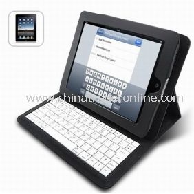 Foldable iPad Leather Case with Built-in Keyboard from China