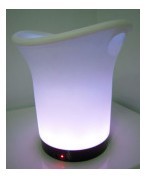 Double Layer LED Lightup Flashing Wine Ice Bucket from China