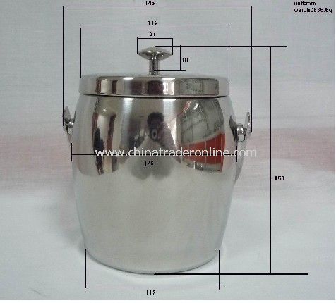 Stainless Steel Ice Bucket with Cover from China