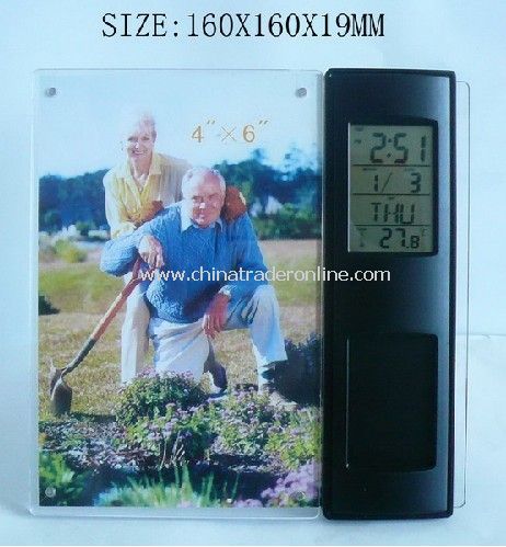 Photo Frame with Clock from China