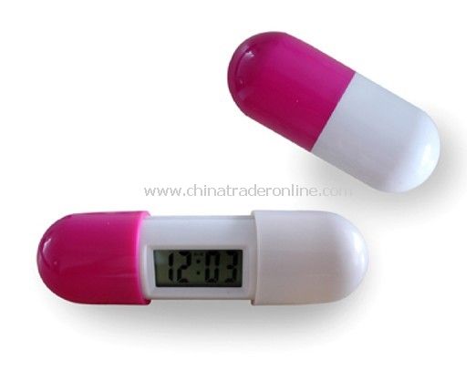 Pill Shape Digital Clock from China