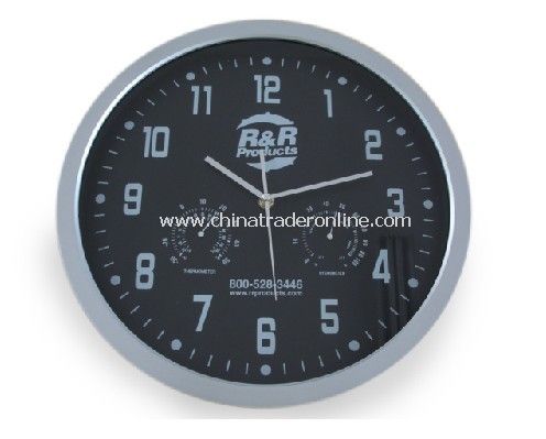 Promotional Wall Clock With Temperature And Humidity