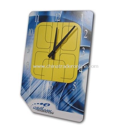 SIM Card Shape Wall Clock Made of MDF from China