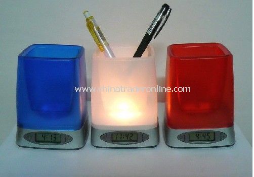 Stationery Clock with Pen Holder from China