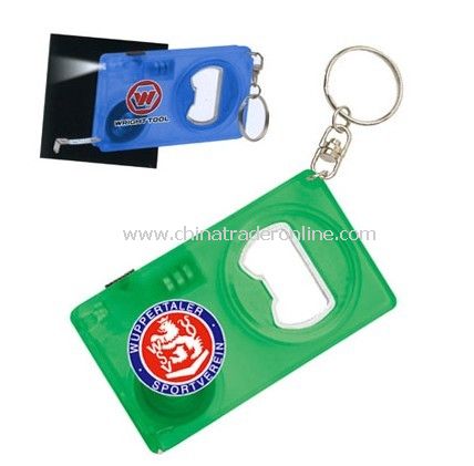 3 in 1 Bottle Opener with LED Light/Tape Measure