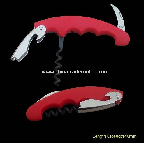 Waiters Corkscrew With Rubberized ABS Handle