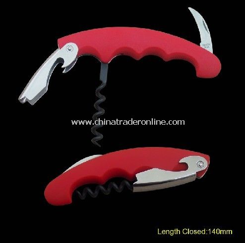 Waiters Corkscrew With Rubberized ABS Handle from China