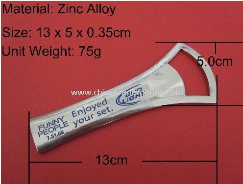 Zinc Alloy Bottle Opener from China