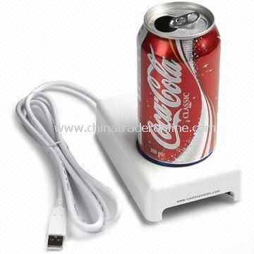 USB Drink Cooler and Warmer, Made of ABS, Aluminum, and Steel, Measures 14 x 9 x 3.7cm