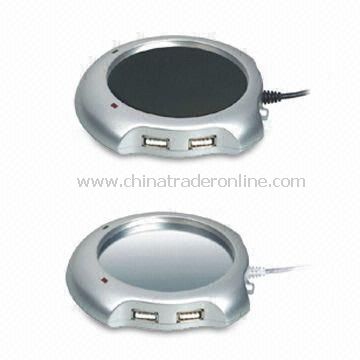 USB Drink Warmer with USB Hub and 60 Degrees Celsius Heating Temperature