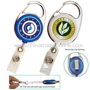 Retractable Carabiner Badge Reel with 40 Soft Cloth Tape Measure Blade