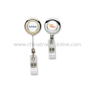 Chrome Finish Round Badge Holder from China