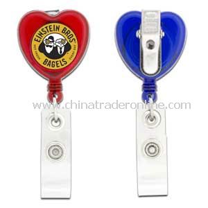 Heart Shape Retractable Badge Holder