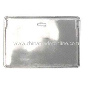 Horizontal Clear Vinyl Badge Holders w/ Slot - No Attachment from China