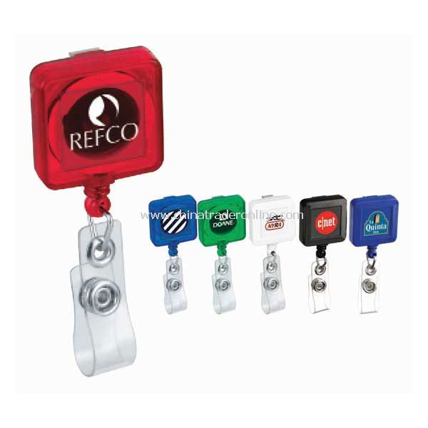 Square Retractable Badge Holder