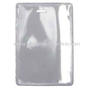 Vertical Clear Vinyl Badge Holders w/ Slot - No Attachment from China