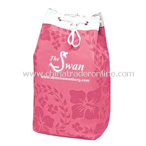 BEACH BAG WITH HIBISCUS DESIGN