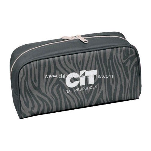 COSMETIC BAG W/ZEBRA STRIPES