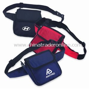 Five Zipper Pockets Wate Bag w/ Adjustable Belt & Snap Buckle