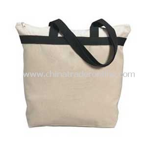 Large Zipper Tote - Heavyweight Natural Canvas from China