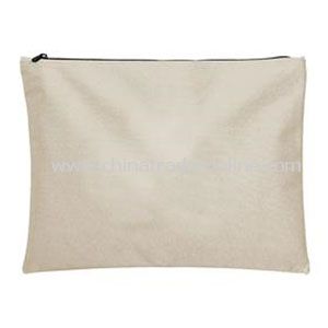 Zippered Portfolio-Natural Canvas Imported from China