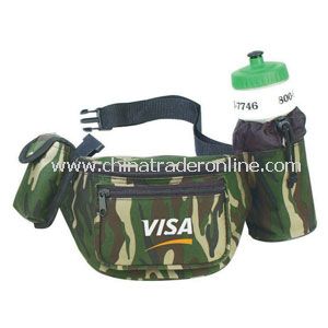 POLY FANNY PACK W/BOTTLE HOLDER & CELLULAR PHONE POUCH