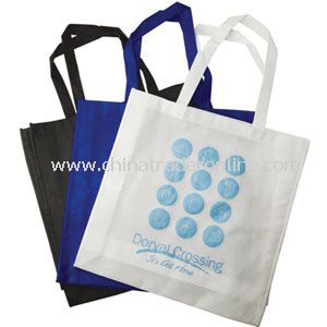 NON WOVEN BAG W/ GUSSET - WHITE