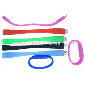 Promotional Silicone bracelet with a USB flash drive inside it, 1GB.