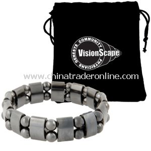 Magnetic Hematite Double Row Stretch Bracelet