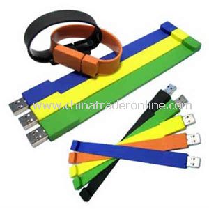 Promotional Silicone bracelet with a USB flash drive inside it, 256MB. from China