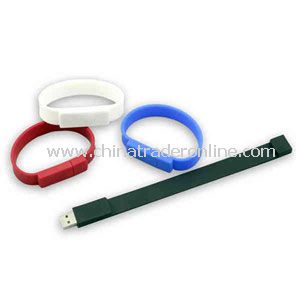 Promotional Silicone bracelet with a USB flash drive inside it, 512MB. from China