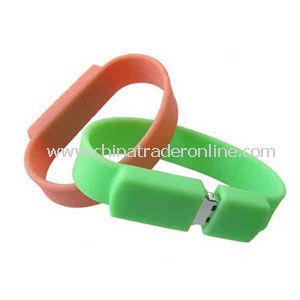 Promotional Silicone Bracelet with USB Flash Drive Inside, 4GB.