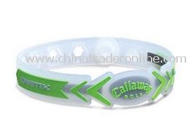 Promotional Silicone Bracelets Clear with Green from China