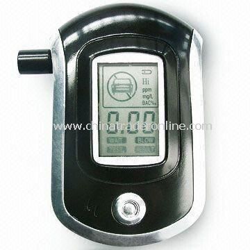 Alcohol Tester with Disposable Mouthpiece and Flat-surfaced Sensor Inside